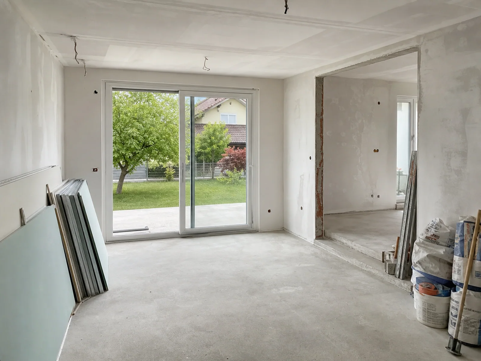 House interior in Zagreb County during renovation