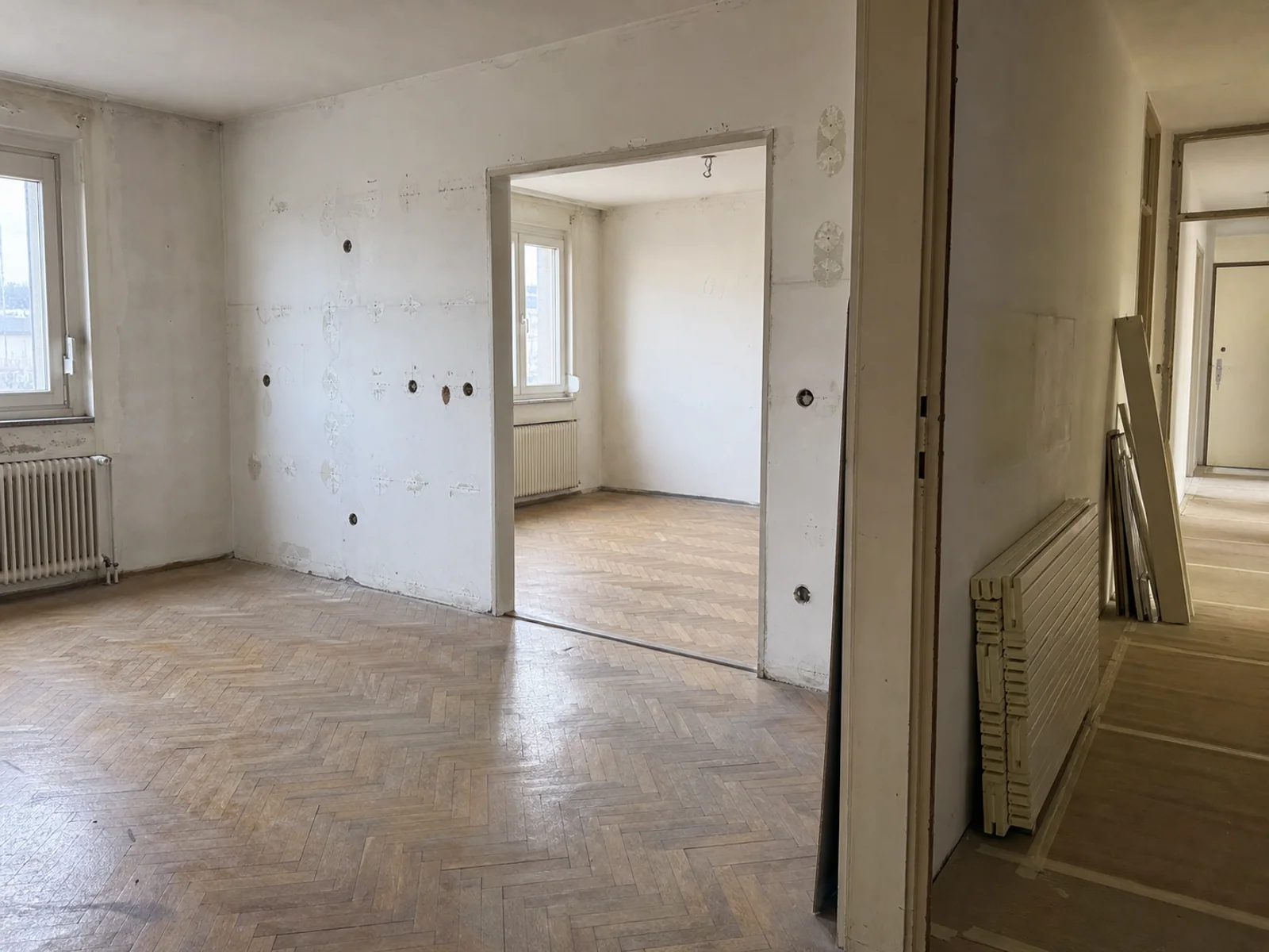 Interijer stana u pripremi za adaptaciju